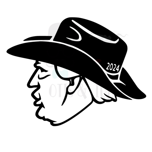 Trump cowboy decal
