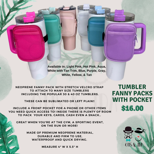 Tumbler Fanny Pack WITH pocket