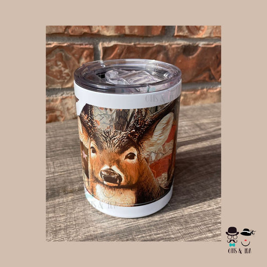 Patriotic Deer 12 oz Travel mug